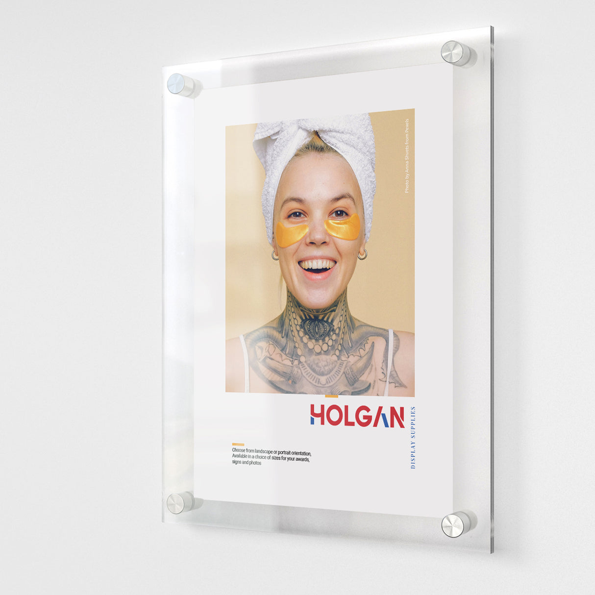 Wall Mount Sign Holder with Standoffs