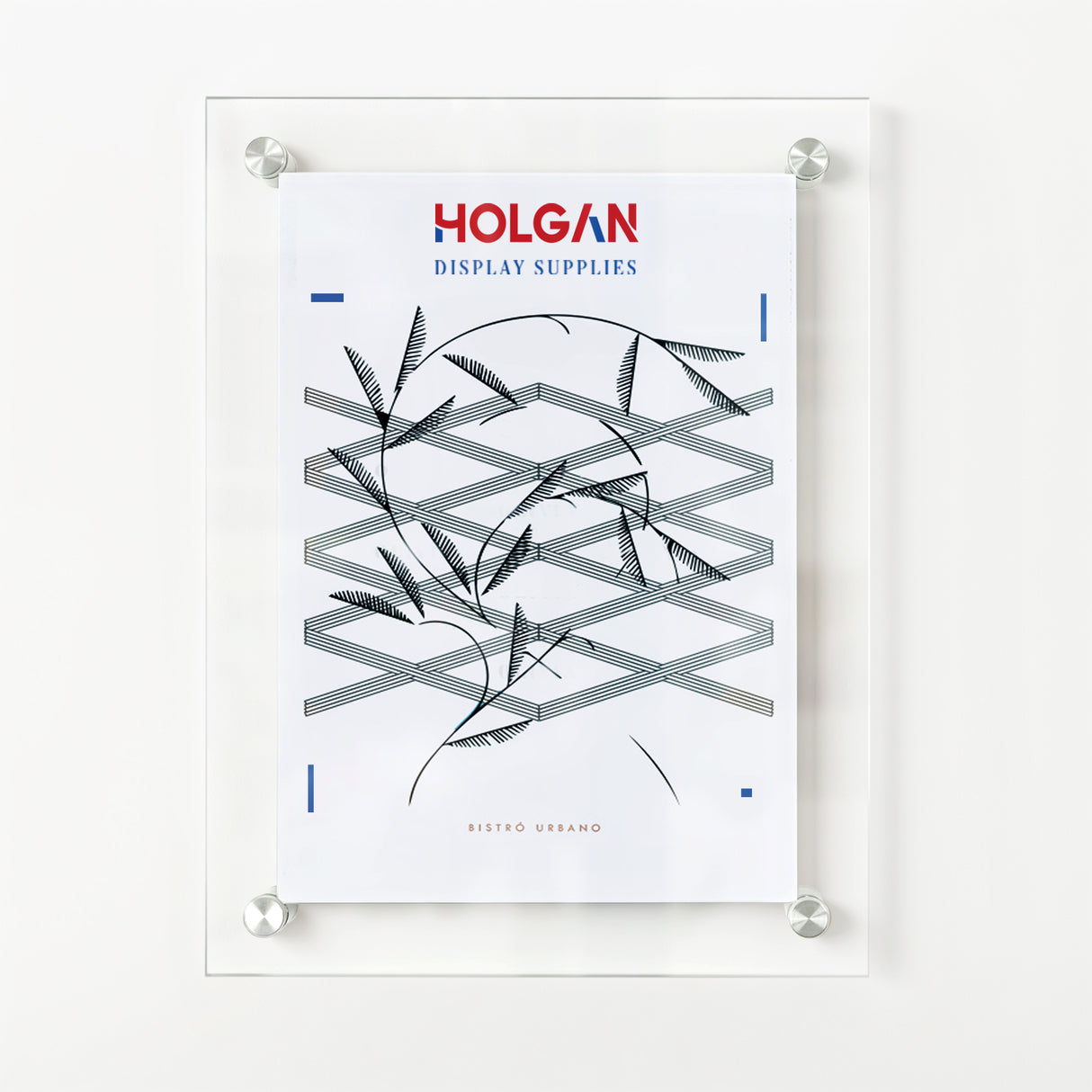 Wall Mount Sign Holder with Standoffs